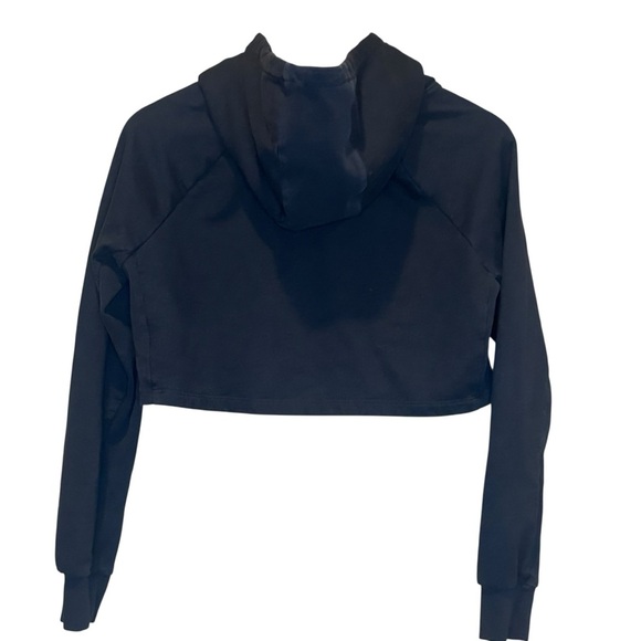 (Sold) Gymshark Cropped Pullover Hoodie-Black-Spellout Graphic-Small - Picture 8 of 13